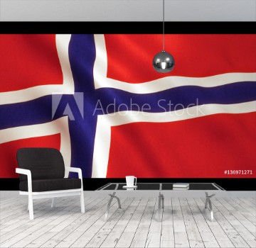 Picture of Norway Flag Waving - Germany Background